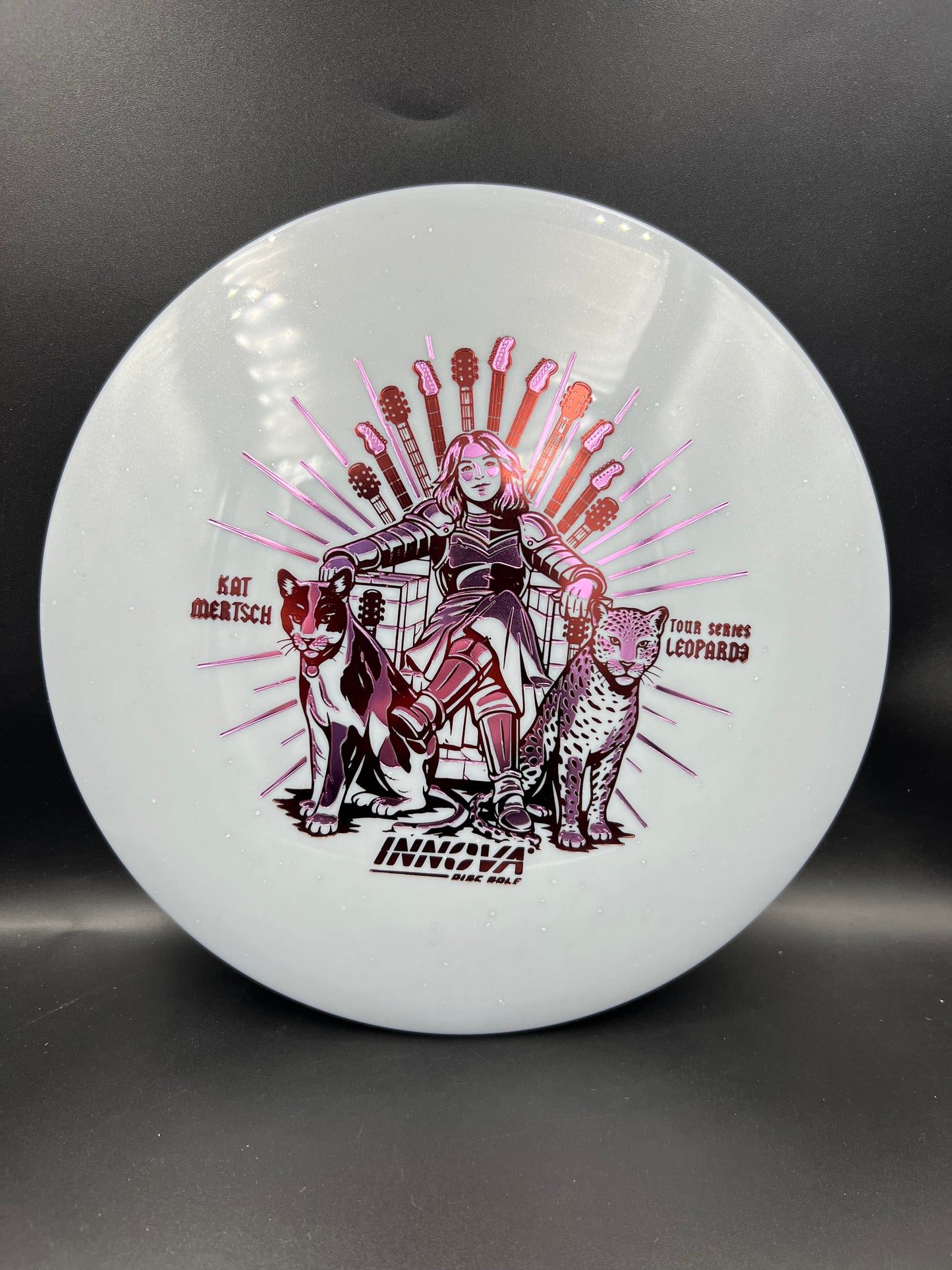 Innova 2026 Tour Series Metal Flake Star Leopard 3 Kat Mertsch Gray Pink Dark Red Stamp - 172g