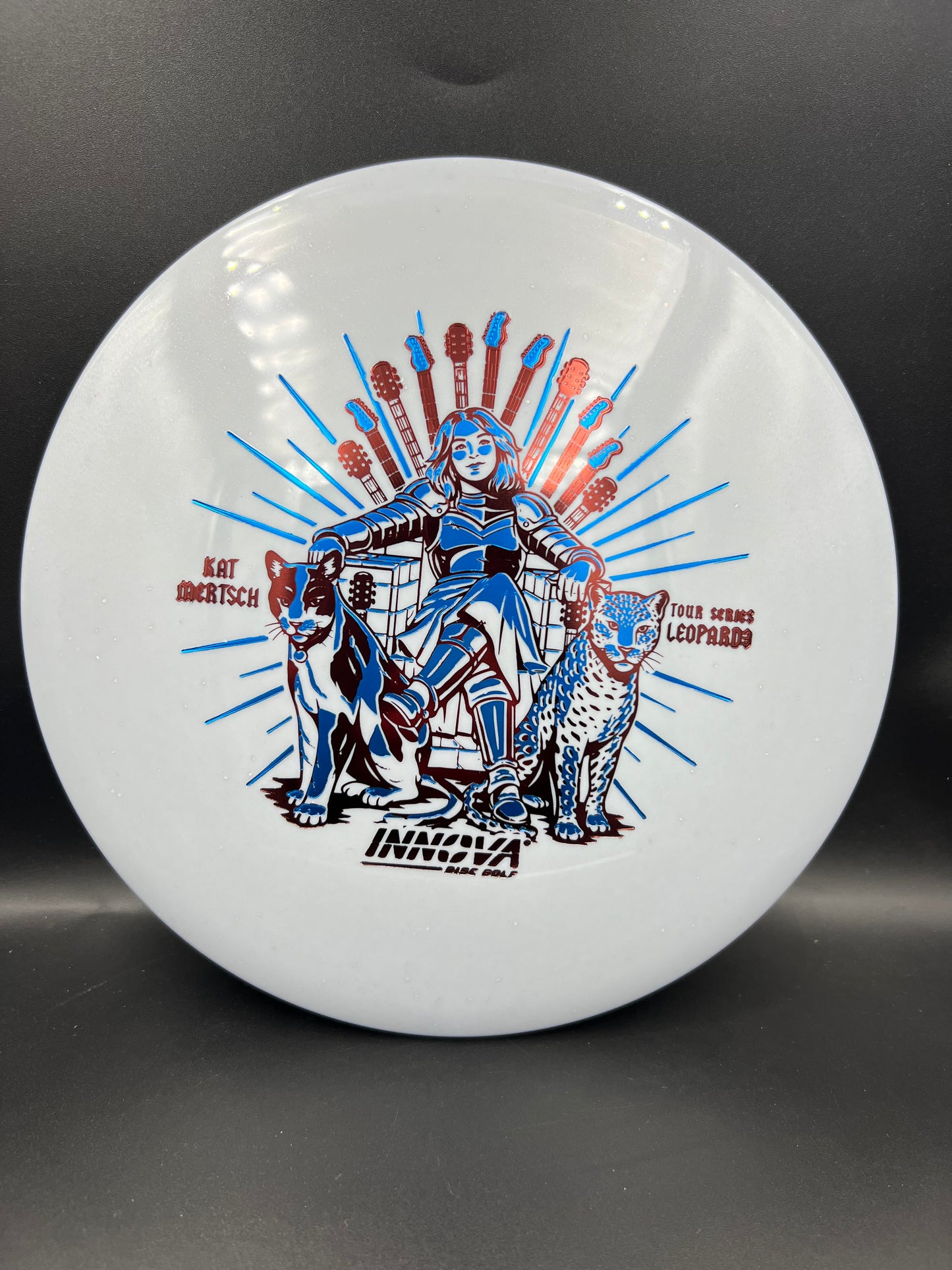 Innova 2026 Tour Series Metal Flake Star Leopard 3 Kat Mertsch Gray Blue Dark Red Stamp - 171g