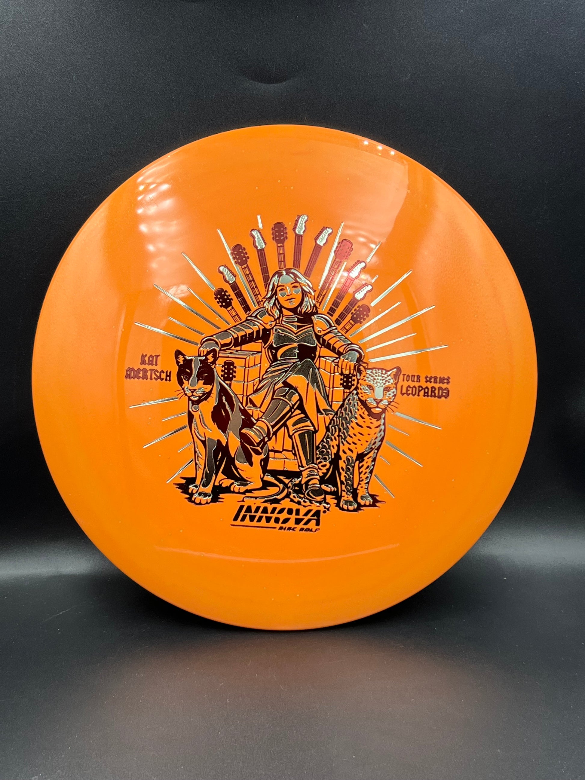 Innova 2026 Tour Series Metal Flake Star Leopard 3 Kat Mertsch Orange Gold Dark Red Stamp - 171g