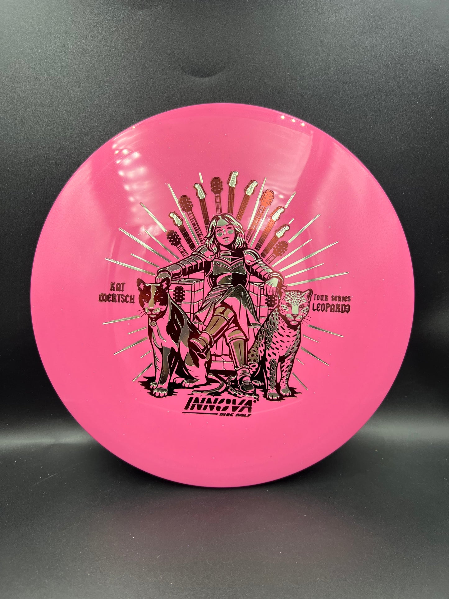 Innova 2026 Tour Series Metal Flake Star Leopard 3 Kat Mertsch Pink Red Silver Stamp - 172g