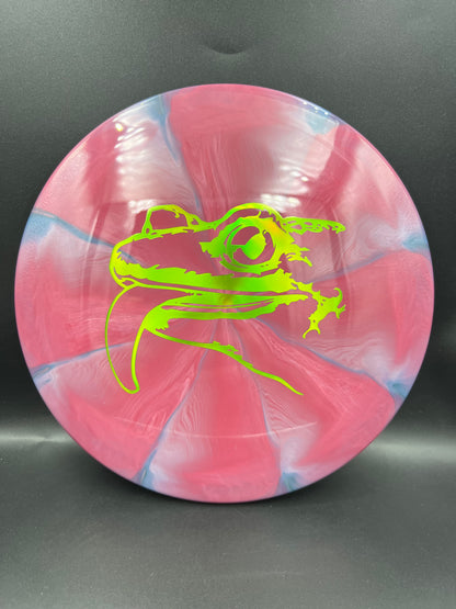 Mint Apex Swirl Salamander Face - Maroon Shiny Green Stamp - 168g