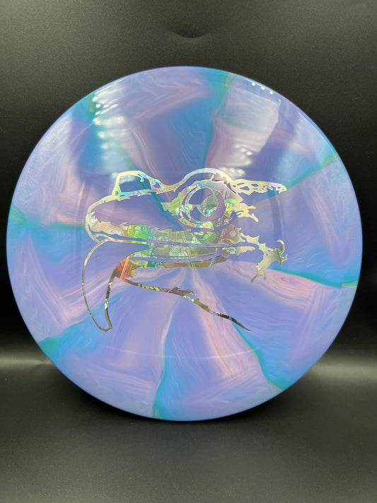 Mint Apex Swirl Salamander Face - Blue Pink Purp Money Stamp - 174g