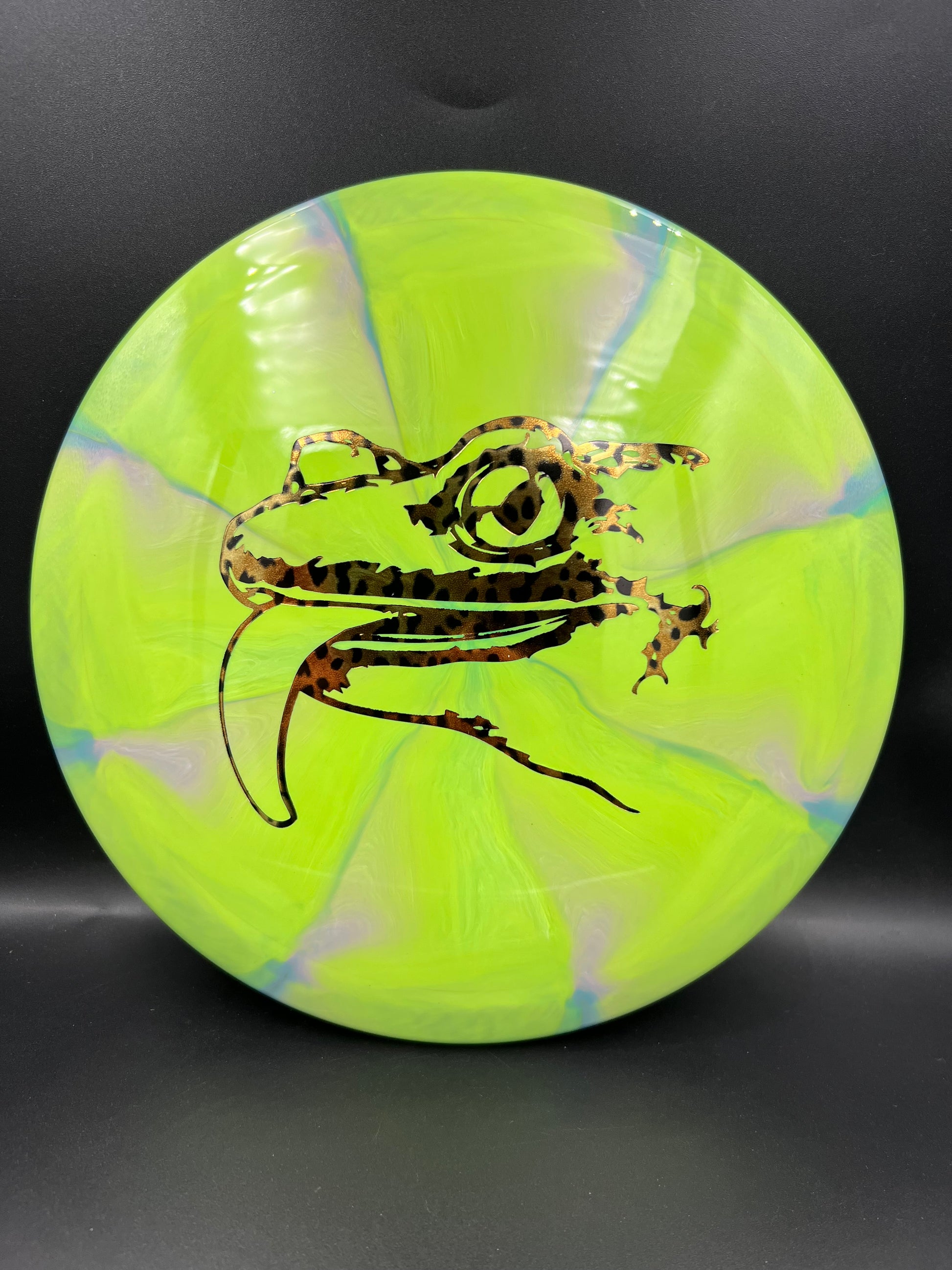 Mint Apex Swirl Salamander Face - Greens Leopard Stamp - 174g