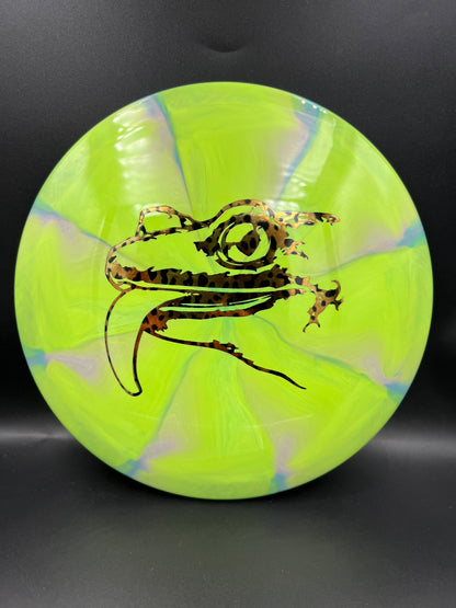 Mint Apex Swirl Salamander Face - Greens Leopard Stamp - 174g