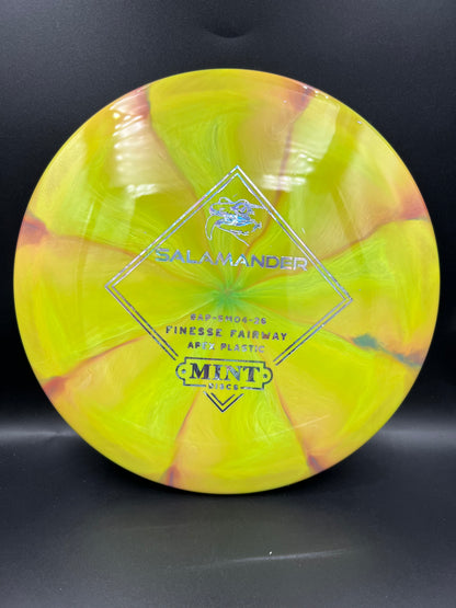 Mint Apex Swirl Salamander Stock - Greenish Yellow Money Stamp - 168g