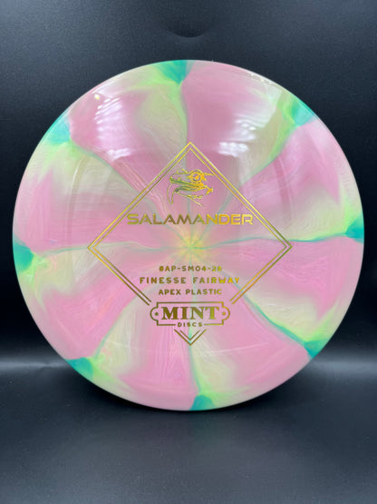Mint Apex Swirl Salamander Stock - Pink Creme Gold Stamp - 168g