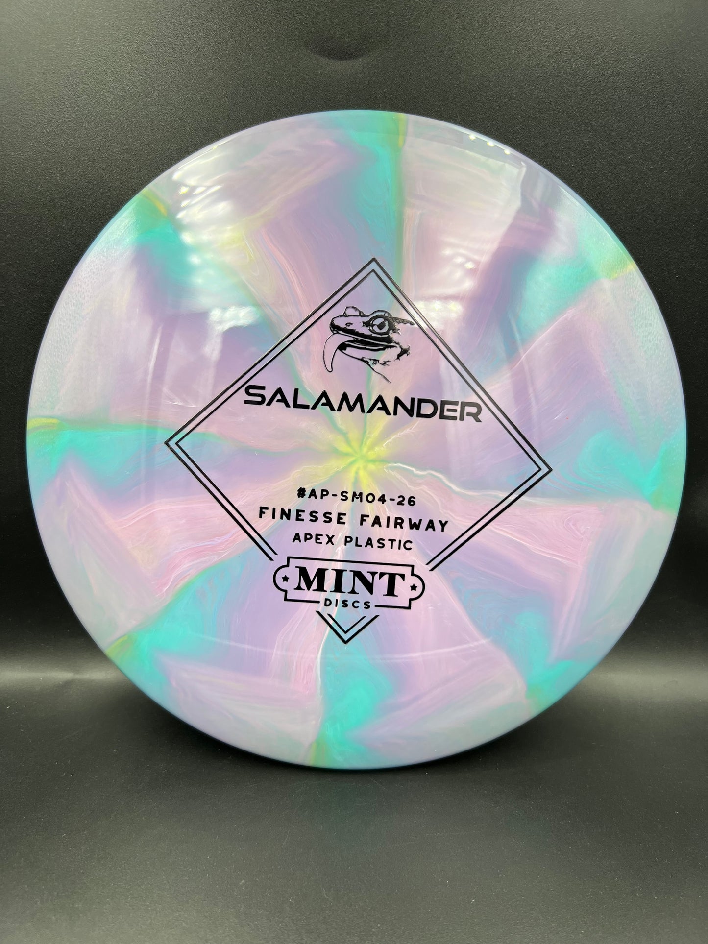 Mint Apex Swirl Salamander Stock - Cotton Candy Black Stamp - 174g
