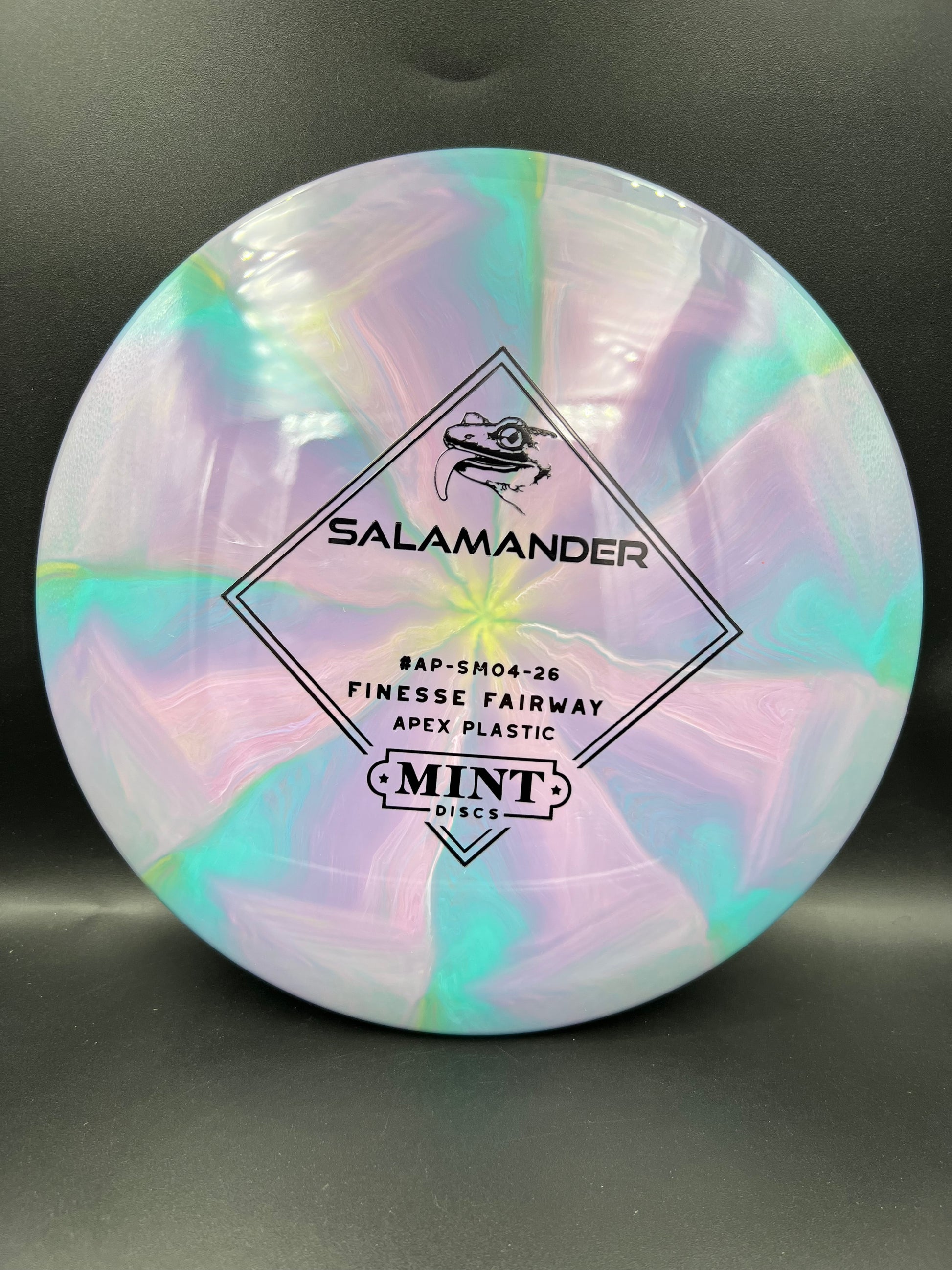 Mint Apex Swirl Salamander Stock - Cotton Candy Black Stamp - 174g