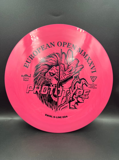 Discmania Prototype S-Line Swirl DD4 Dark Pink Black Stamp - 174g