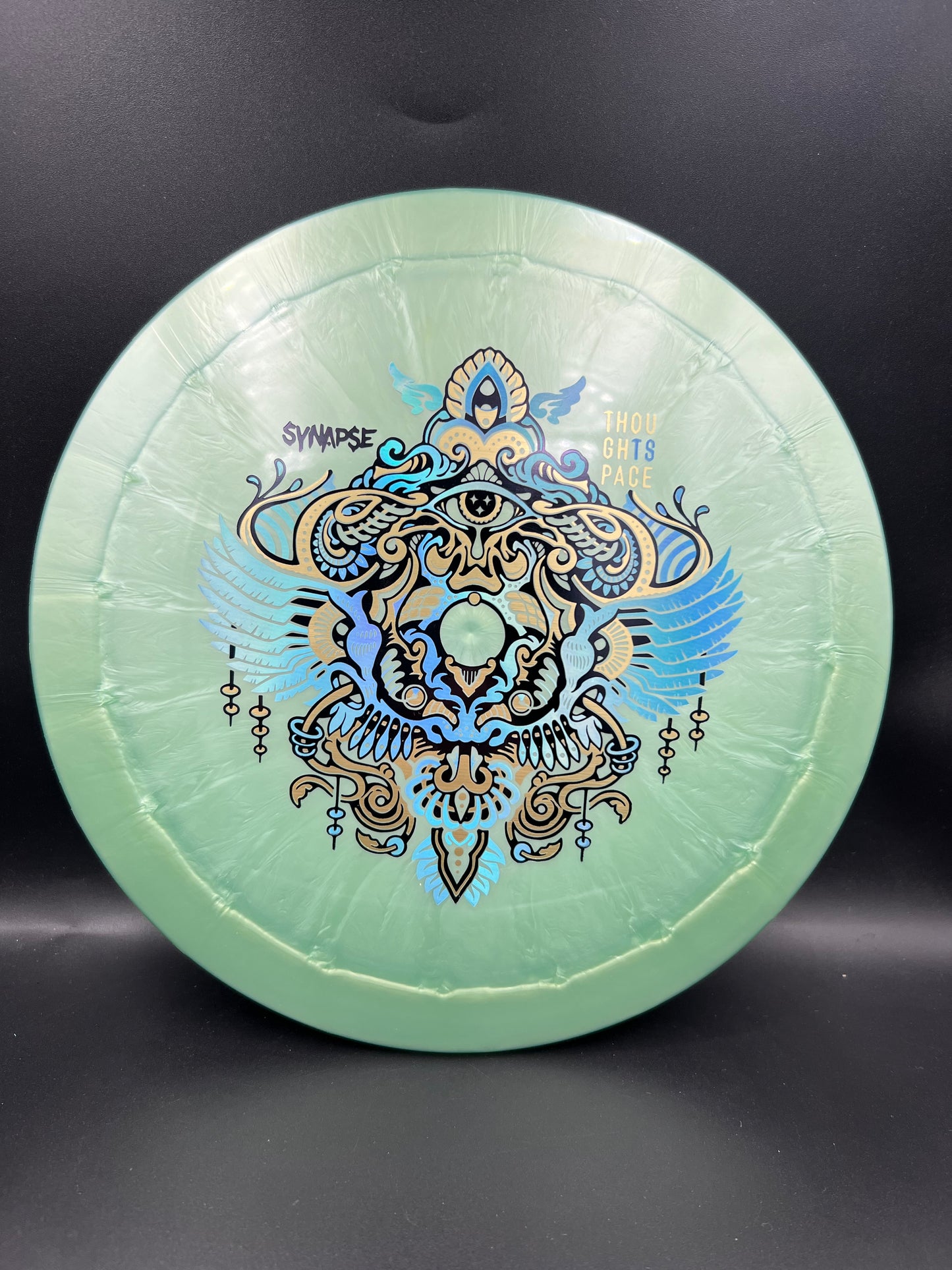 Thought Space Ethereal Synapse Light Green Blue Bronze Stamp - 174g