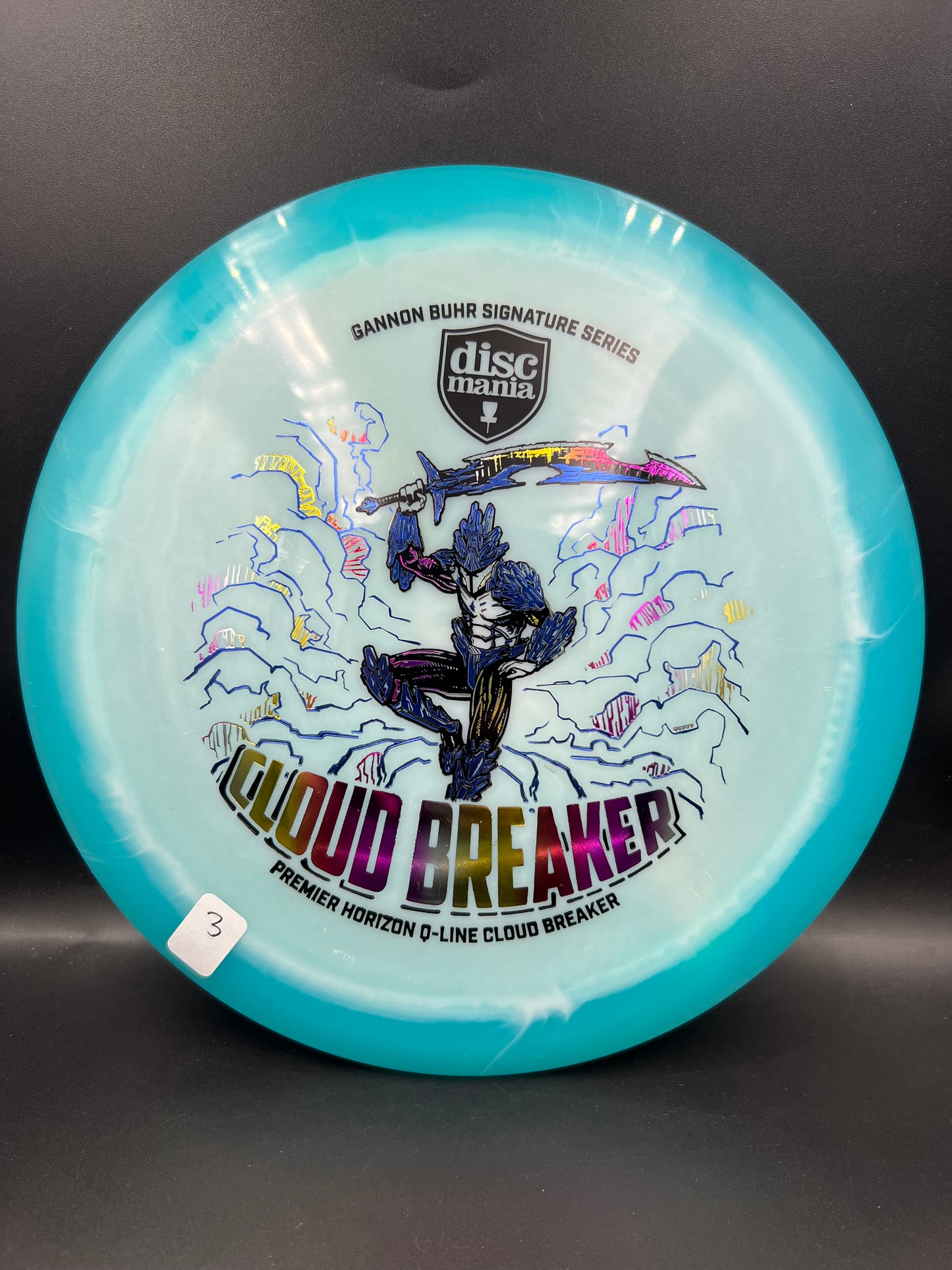 Discmania Gannon Buhr 2026 Q-Line Cloudbreaker Blue Multi Color Stamp (3) - 174g