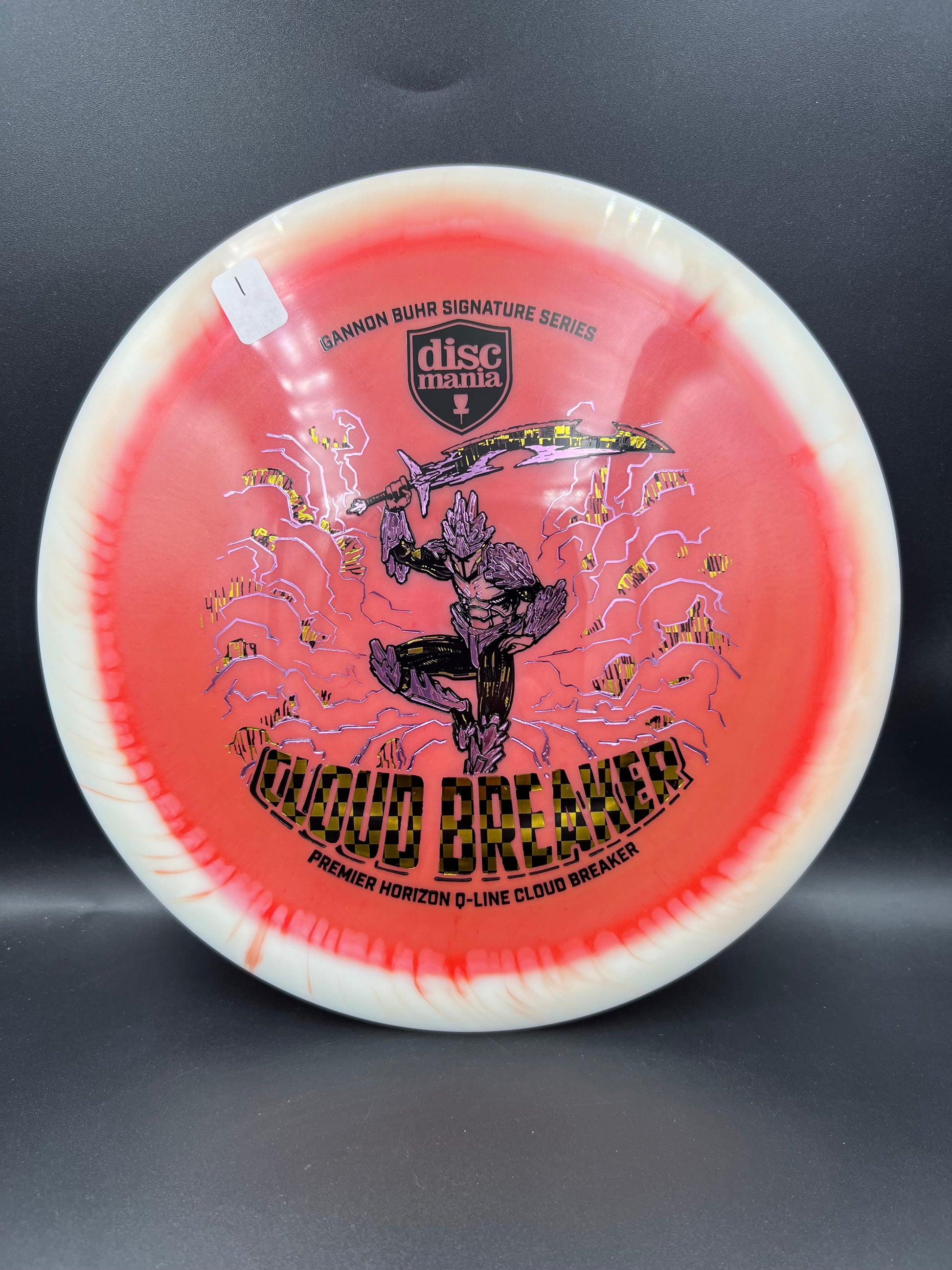Discmania Gannon Buhr 2026 Q-Line Cloudbreaker Dark Pink Checkered Stamp (1) - 174g