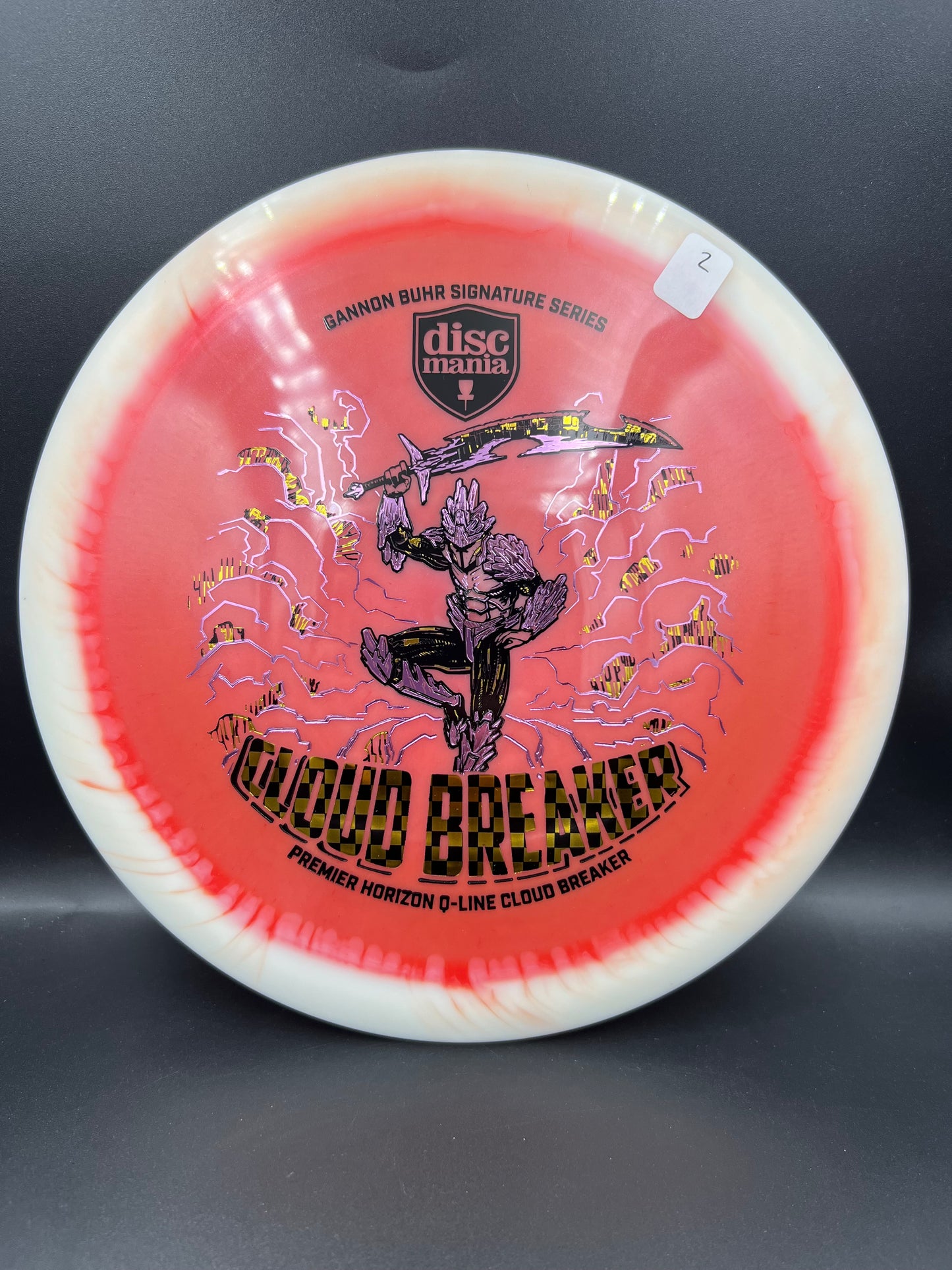 Discmania Gannon Buhr 2026 Q-Line Cloudbreaker Dark Pink Checkered Stamp (2) - 175g