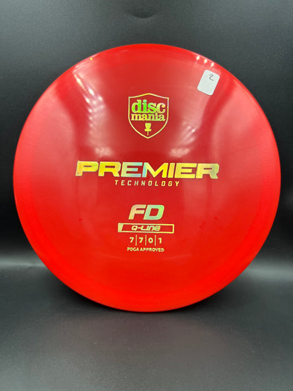 Discmania Q-Line FD Red Gold Stamp (2) - 173g