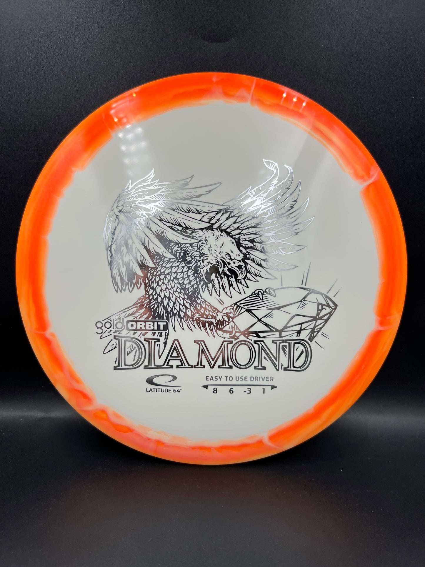 Latitude 64 Gold Orbit Diamond Orange Silver Stamp - 157g