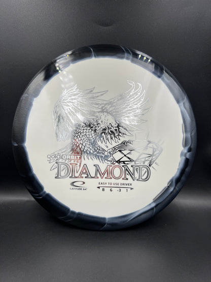 Latitude 64 Gold Orbit Diamond Black Silver Stamp - 157g