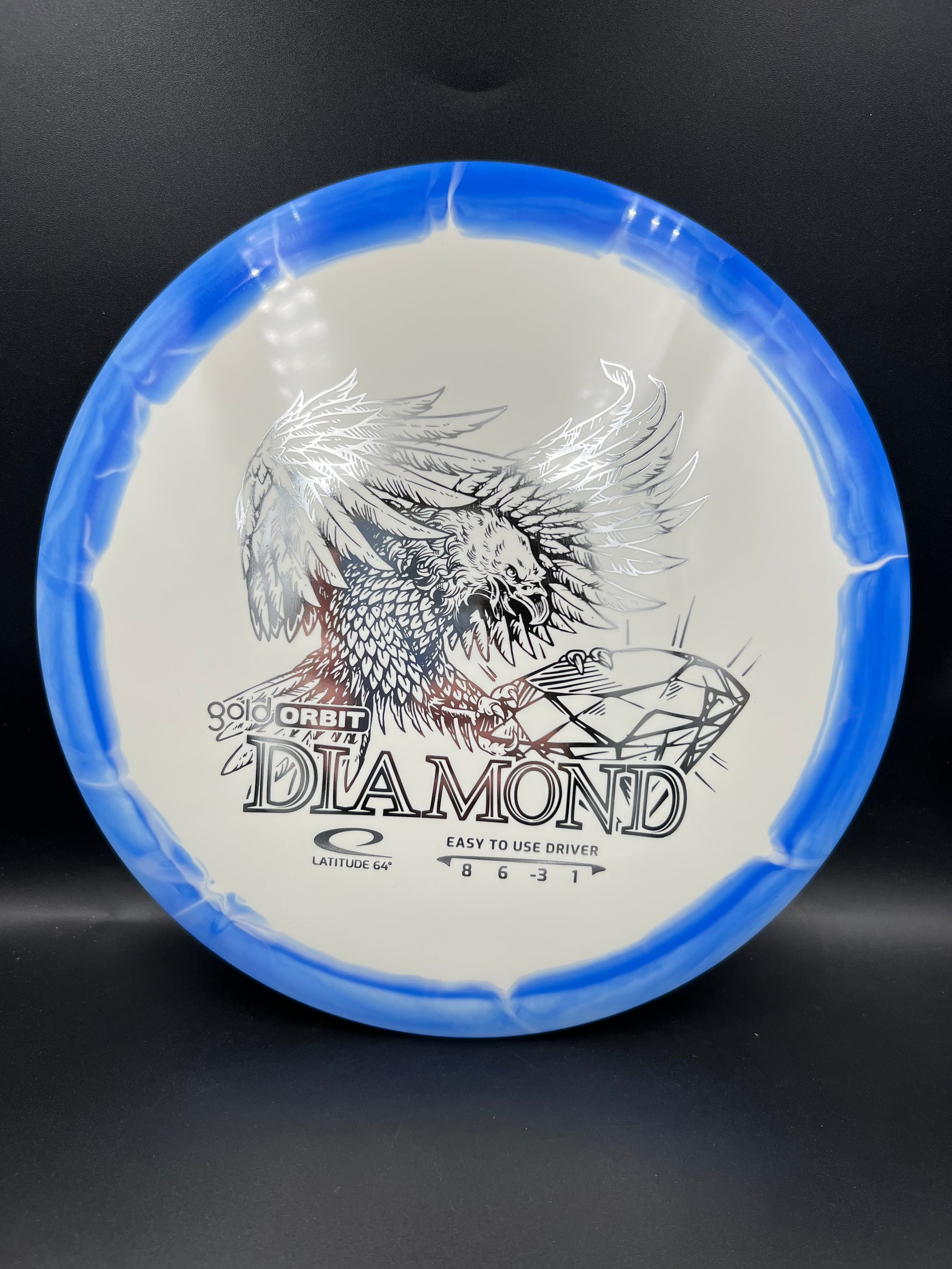 Latitude 64 Gold Orbit Diamond Blue Silver Stamp - 158g