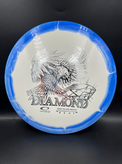 Latitude 64 Gold Orbit Diamond Blue Silver Stamp - 158g