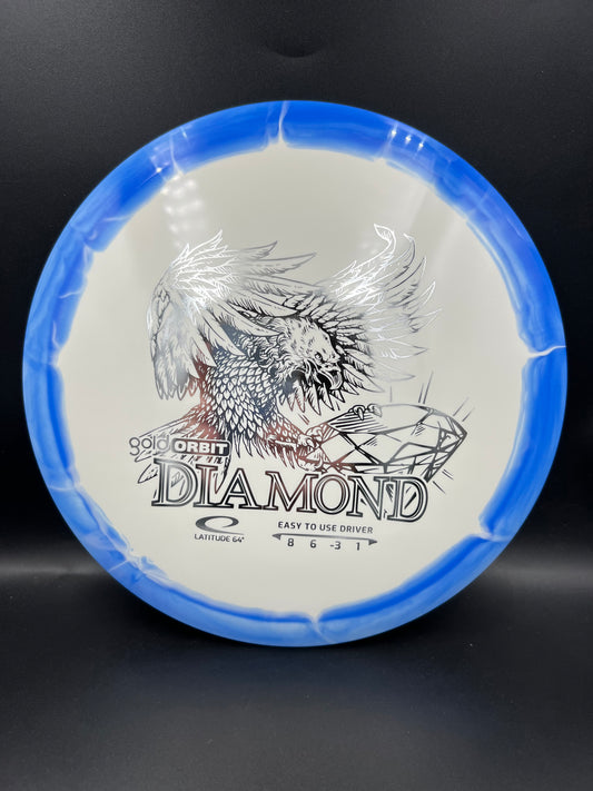 Latitude 64 Gold Orbit Diamond Blue Silver Stamp - 158g