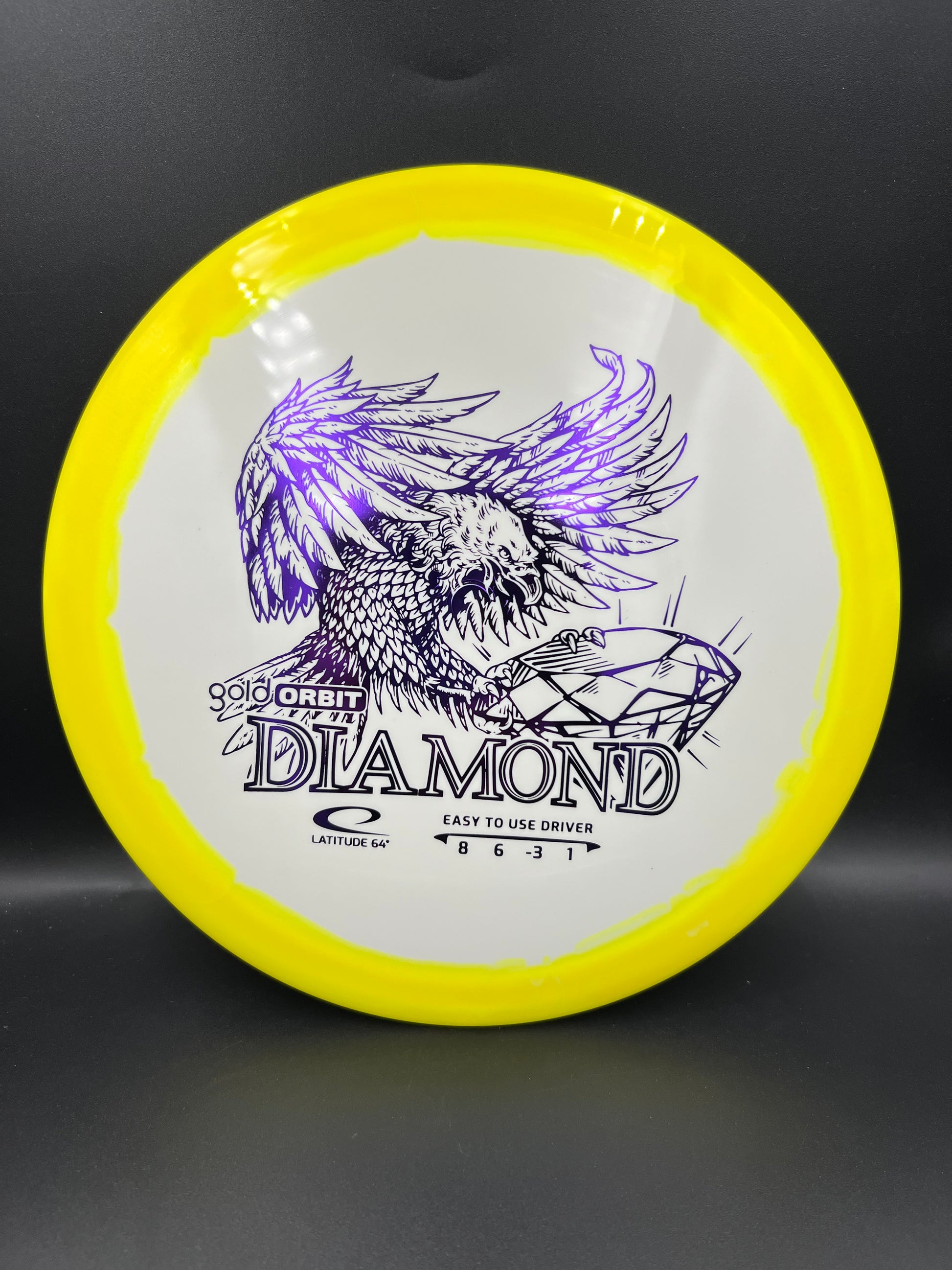 Latitude 64 Gold Orbit Diamond Yellow Purple Stamp - 156g