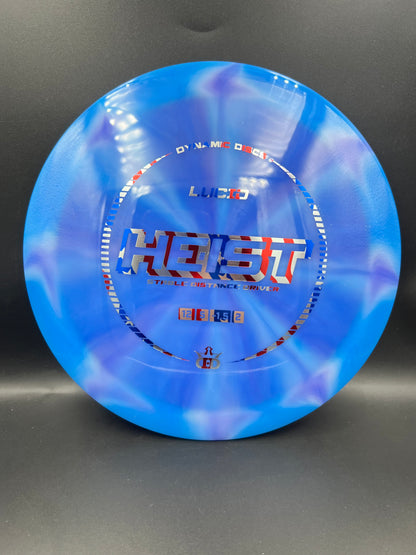 Dynamic Discs Lucid Heist Light Blue Purple Flag Stamp - 173g