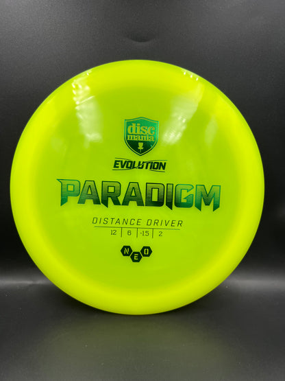 Discmania NEO Paradigm Yellow Green Stamp - 168g