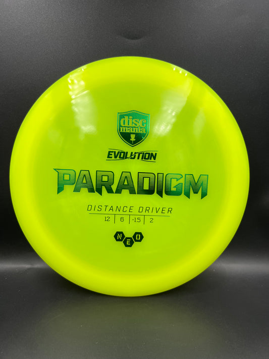 Discmania NEO Paradigm Yellow Green Stamp - 168g