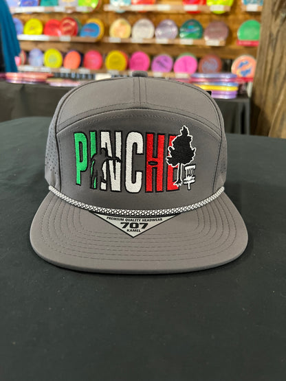 Pinche Arbol Disc Golf Hat Dark Gray Mexican Flag Color Logo (Kamel 707)