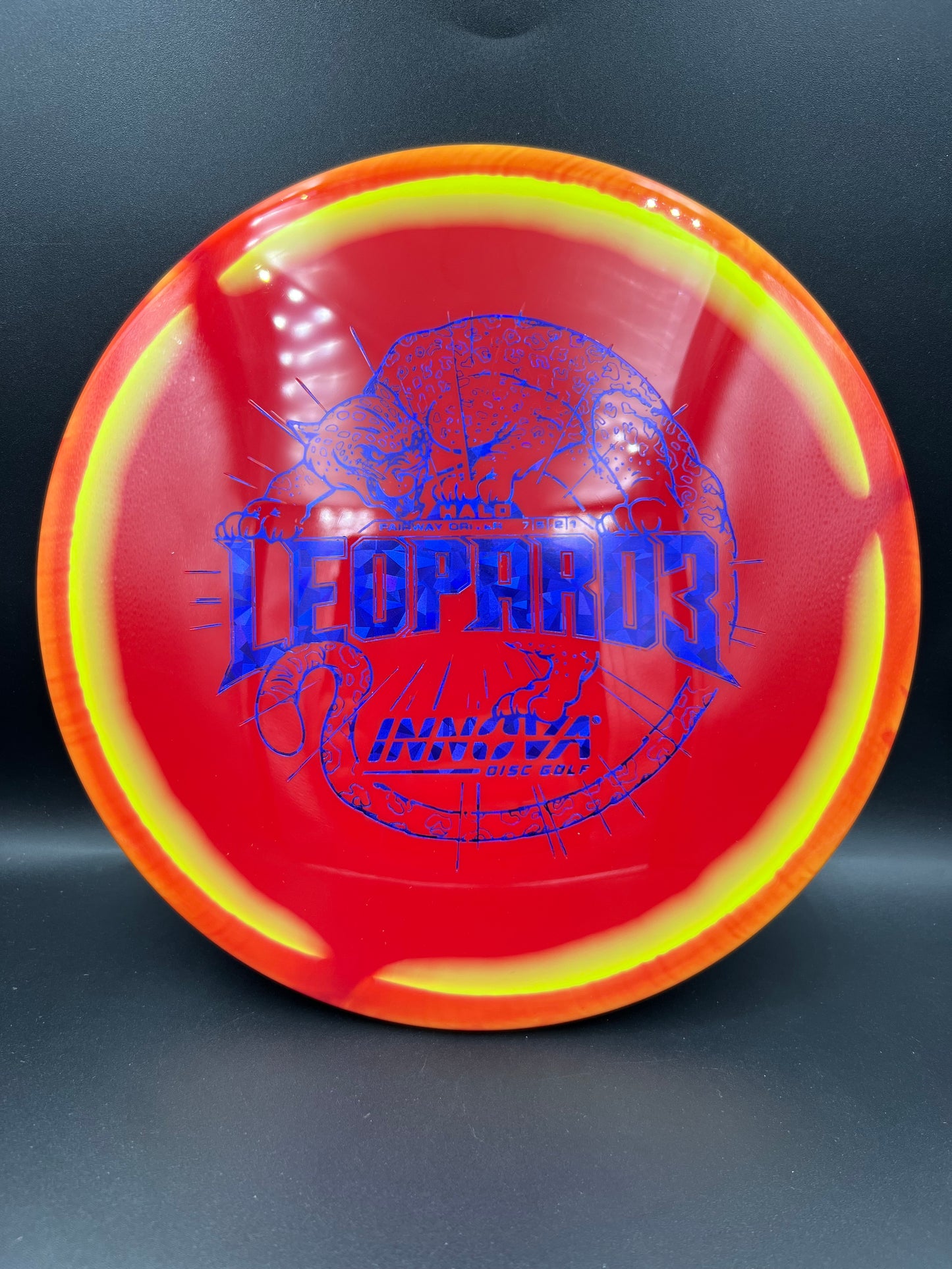 Innova Halo Leopard 3 Orange Yellow Red Purple Shatter Stamp - 172g