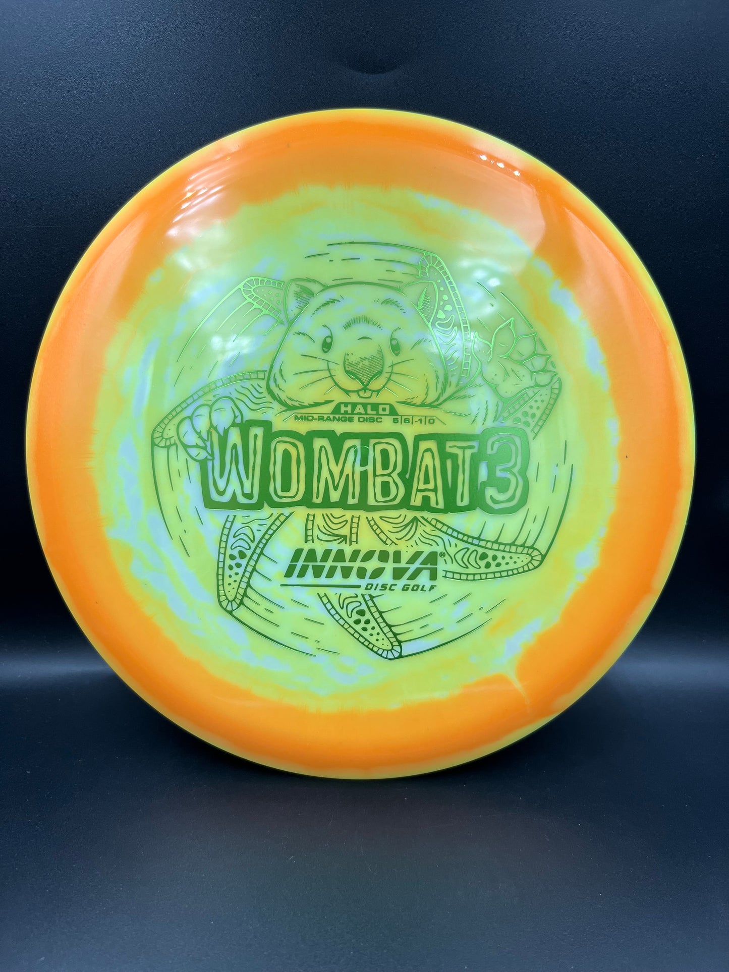 Innova Halo Wombat3 Orange Yellow Green Stamp - 149g
