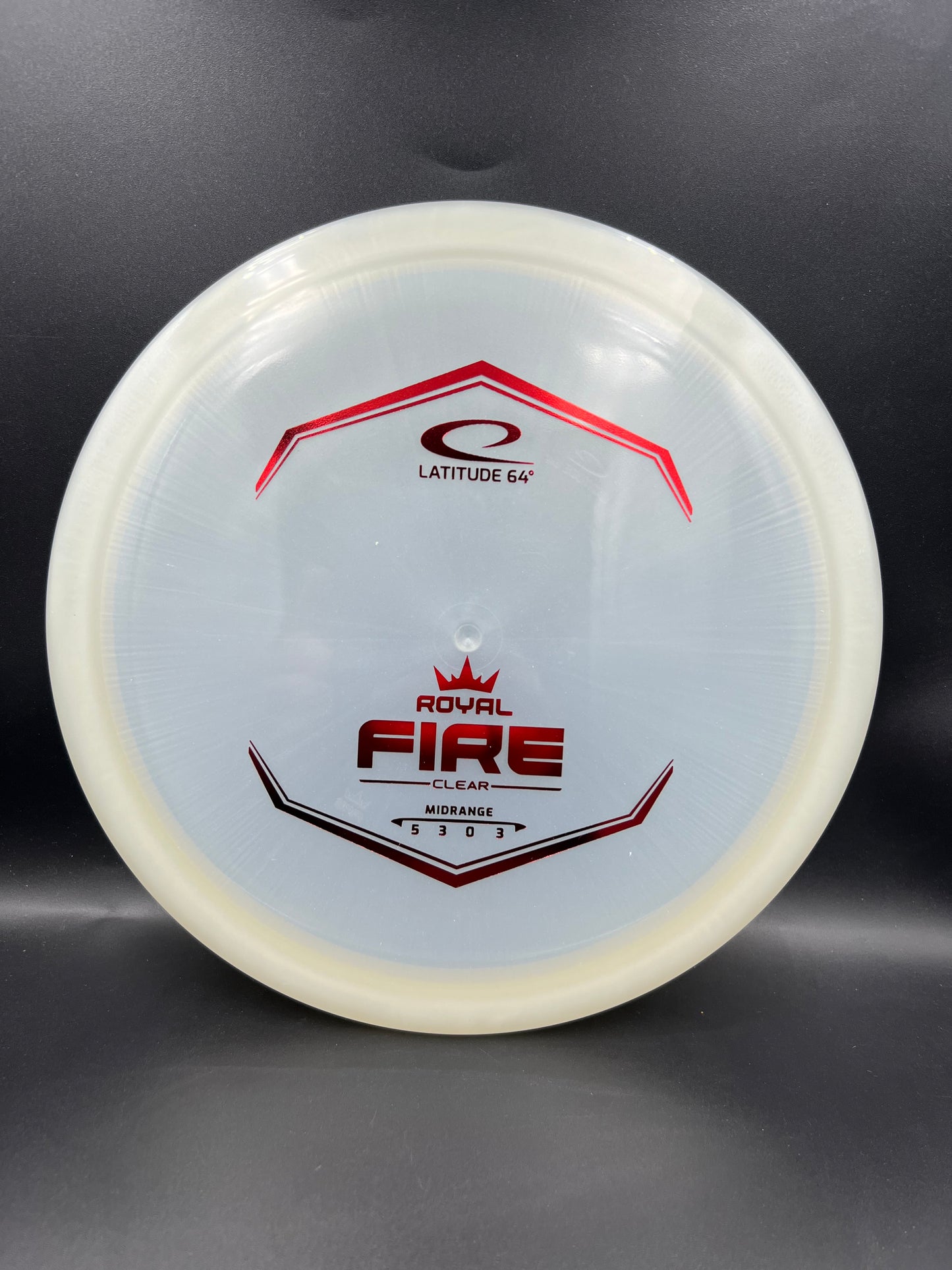 Latitude 64 Royal Clear Fire White Red Stamp - 174g
