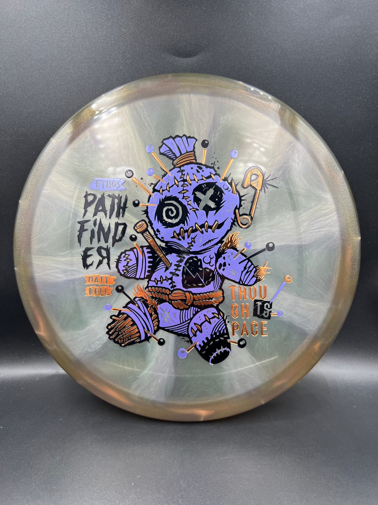 Thought Space Matt Bell Experimental Ethos Pathfinder Clear Tan Purple Copper Stamp - 176g