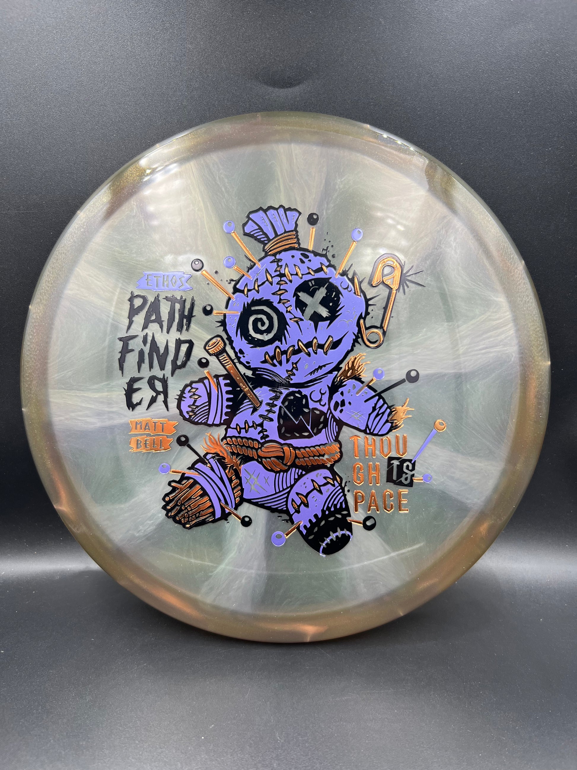 Thought Space Matt Bell Experimental Ethos Pathfinder Clear Tan Purple Copper Stamp - 176g