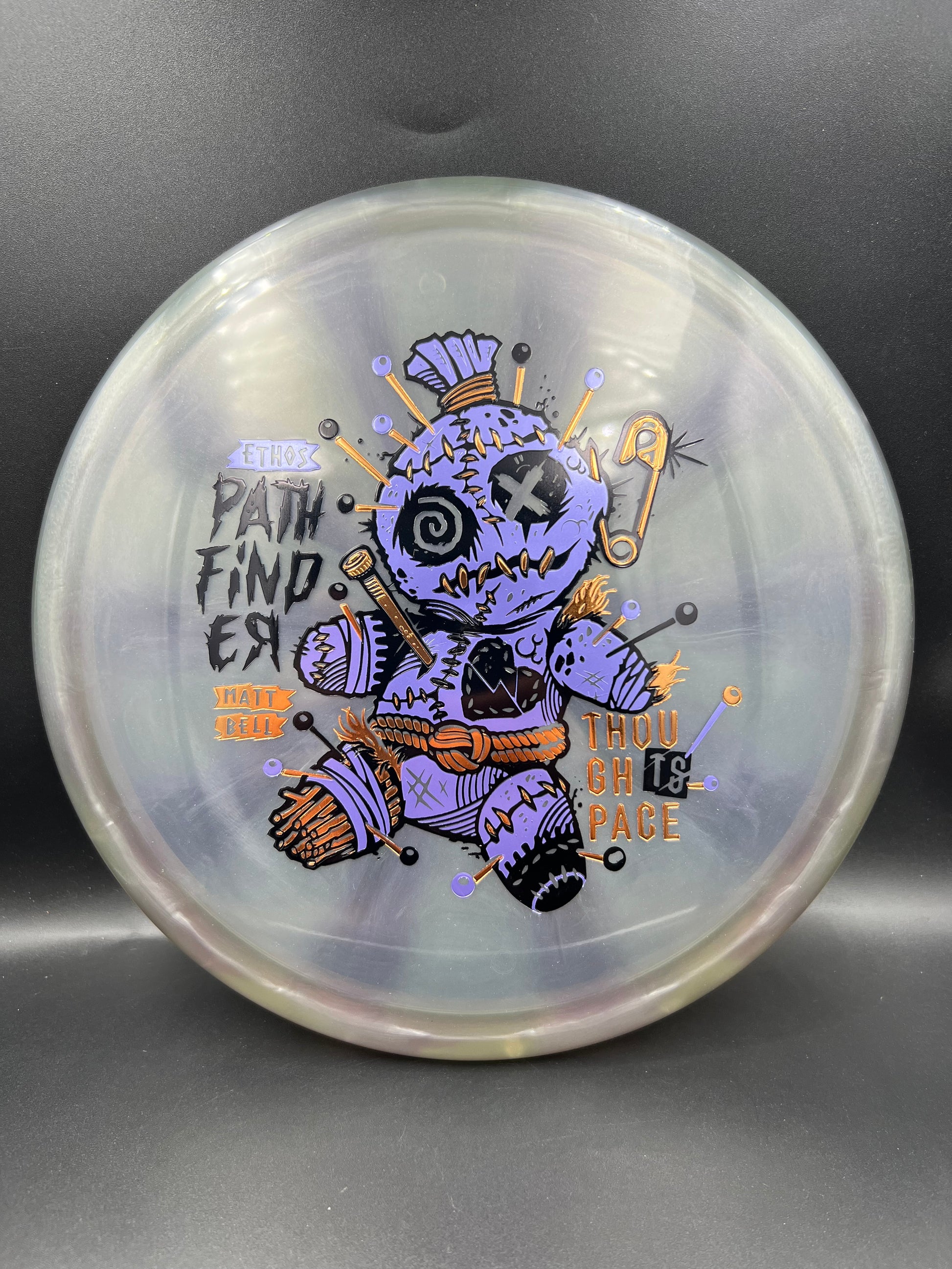 Thought Space Matt Bell Experimental Ethos Pathfinder Clear Gray Purple Copper Stamp - 176g