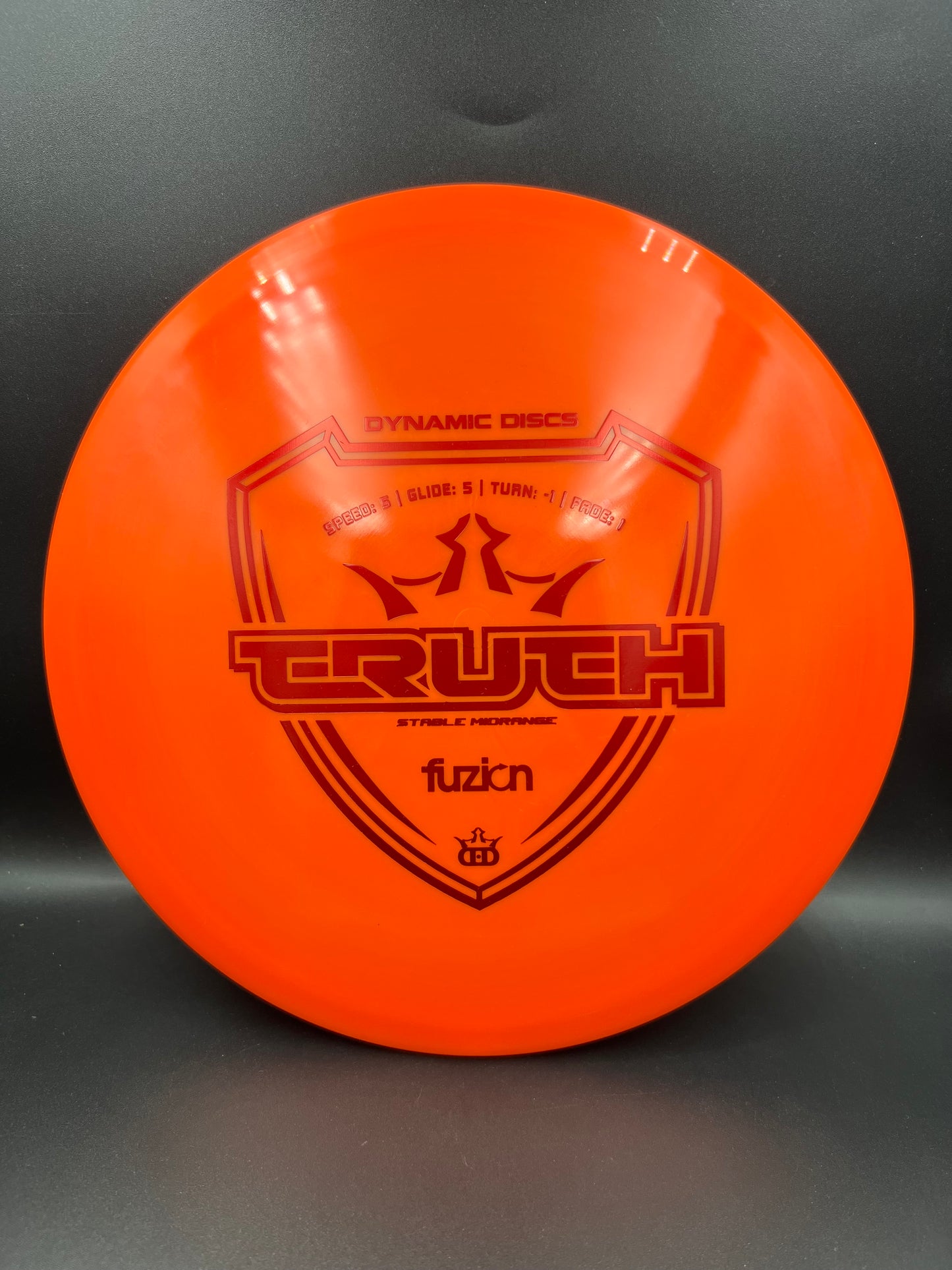 Dynamic Discs Fuzion Truth Orange Red Stamp - 173g