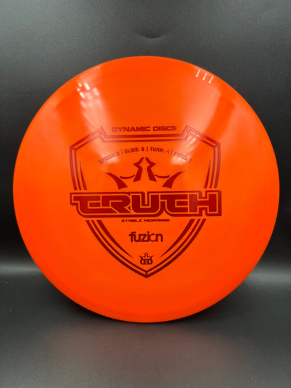 Dynamic Discs Fuzion Truth Orange Red Stamp - 173g