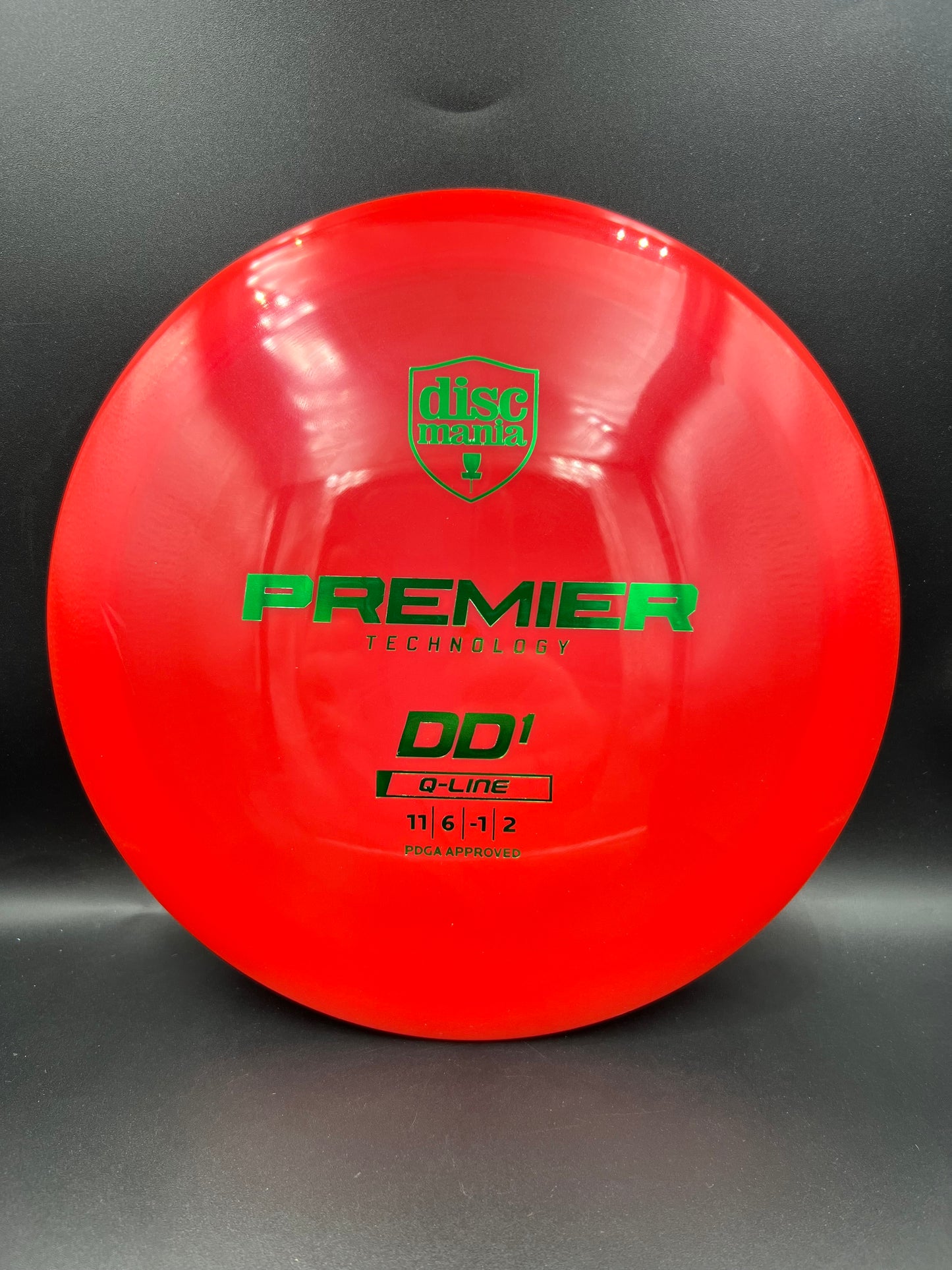 Discmania Q-Line DD1 Red Green Stamp - 173g