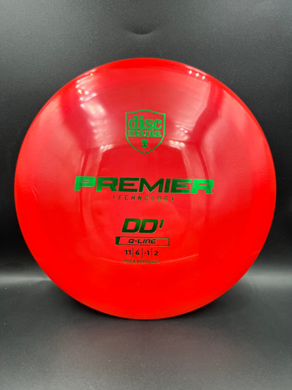 Discmania Q-Line DD1 Red Green Stamp - 173g