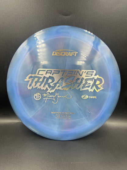 Discraft 2026 Missy Gannon Z-Swirl Captain’s Thrasher Ice Blue Reflective Stamp - 171g