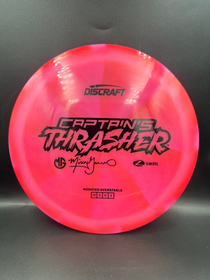 Discraft 2026 Missy Gannon Z-Swirl Captain’s Thrasher Pink Black Stamp - 171g