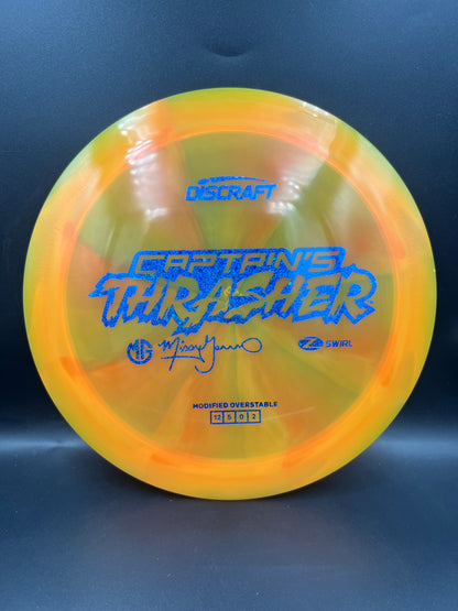 Discraft 2026 Missy Gannon Z-Swirl Captain’s Thrasher Orange Blue Glitter Stars Stamp - 171g