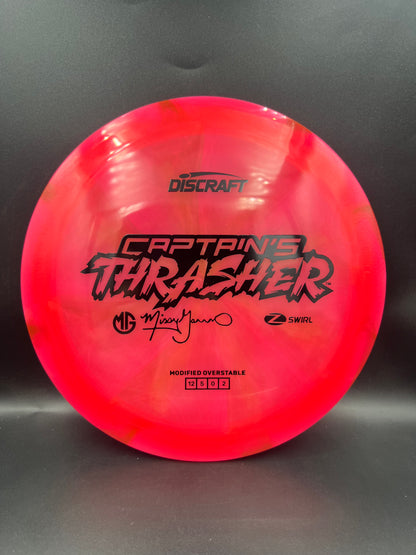Discraft 2026 Missy Gannon Z-Swirl Captain’s Thrasher Dark Pink Black Stamp - 174g