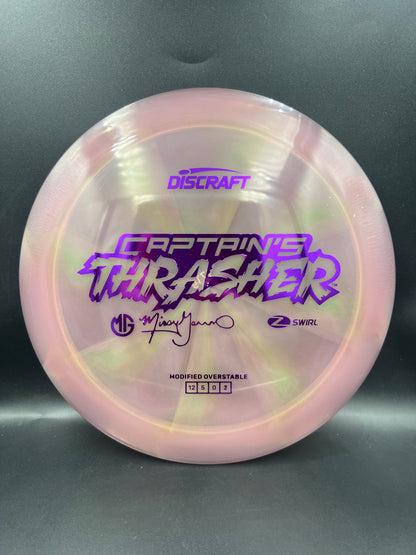 Discraft 2026 Missy Gannon Z-Swirl Captain’s Thrasher Purple Smoke Purple Stamp - 171g