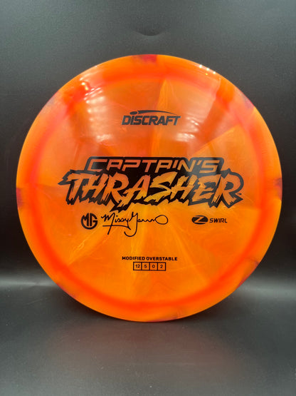 Discraft 2026 Missy Gannon Z-Swirl Captain’s Thrasher Dark Orange Black Stamp - 172g