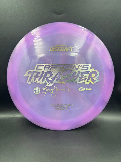 Discraft 2026 Missy Gannon Z-Swirl Captain’s Thrasher Purple Reflective Stamp - 171g