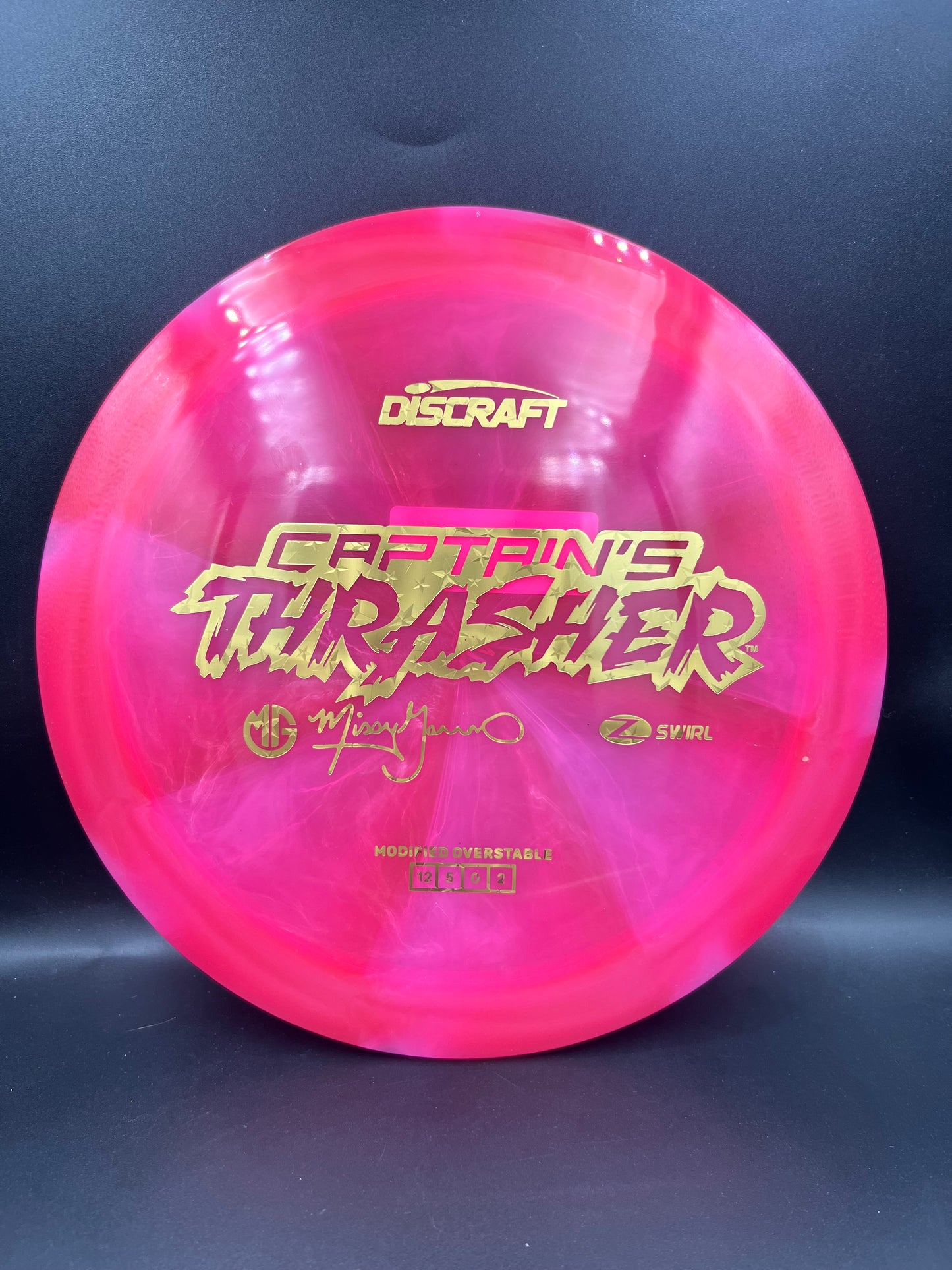Discraft 2026 Missy Gannon Z-Swirl Captain’s Thrasher Pink Gold Stars Stamp - 174g