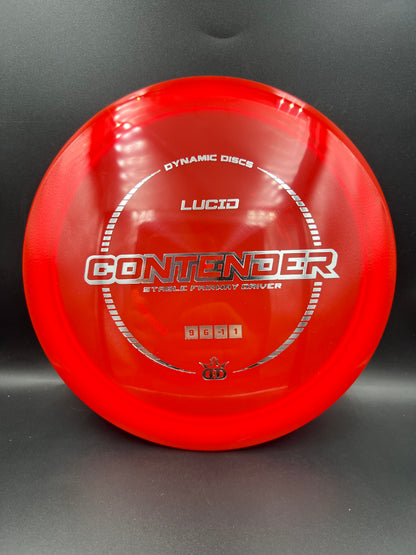 Dynamic Discs Lucid Contender Red Silver Stamp - 169g