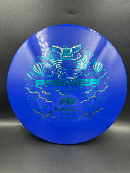 Discmania Q-Line Premier FD - Discmania Challenge Fundraiser Blue Blue Silver Stamp - 168g