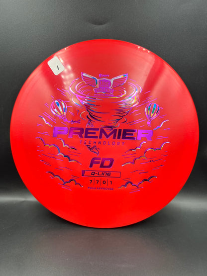 Discmania Q-Line Premier FD - Discmania Challenge Fundraiser Red Pink Wonderbread Stamp (1) - 168g