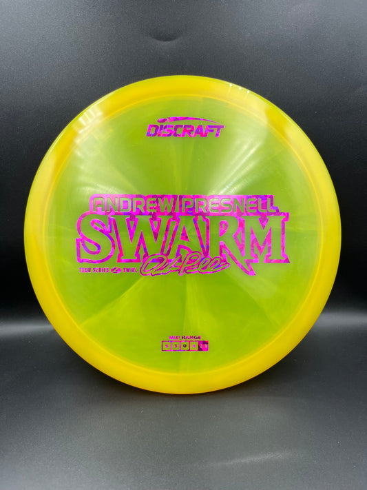 Discraft Andrew Presnell Tour Series Z Swirl Swarm 2025 Yellow Pink Foil - 177+
